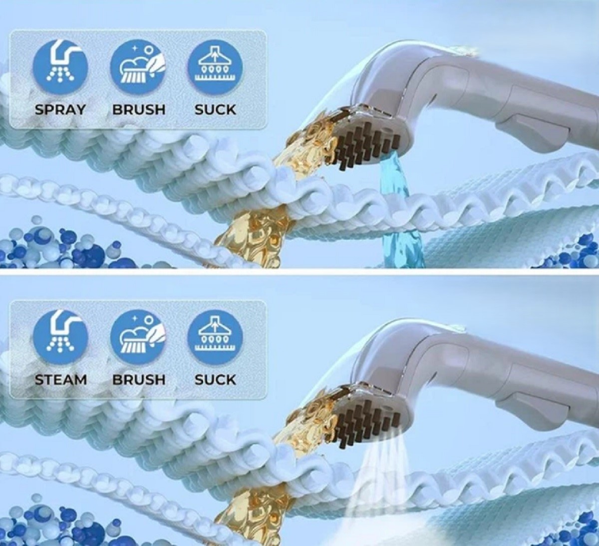 KValitný prenosný parný čistič na mokré a suché čistenie